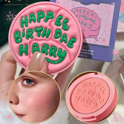 Cute Blusher Peach Milk Pink Cream 3D Embossed Girl's Blush Natural Cheek Tint Brighten Waterproof Matte Face Contouring Blush