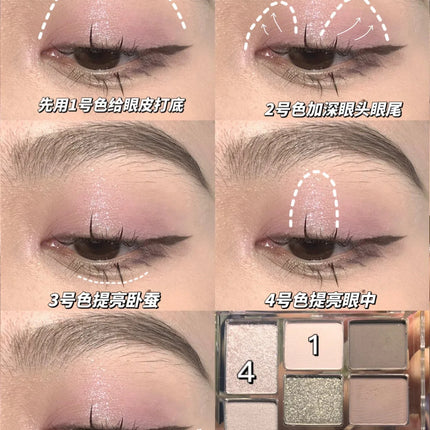 New 7 Color Eyeshadow Palette Pearly Matte Glitter Eyeshadow Makeuo Palette Shiny Eye Shadow Eye Pigments Purple Brown Cosmetics