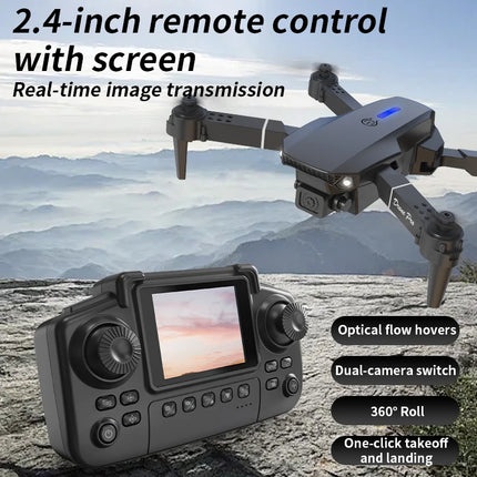 E88 Air Screen Control Drone Professional Wide RC Dron HD 4K Camera Foldable Helicopter Aircraft Quadcopter Drone Kid Gift Toys