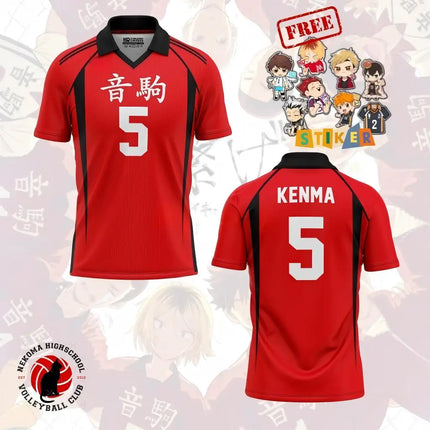 Hot Custom Name Haikyuu Karasuno High Hinata 10 Jersey Men Women Anime Volleyball Uniform Short Sleeve V-Neck Polo Sport T-Shirt