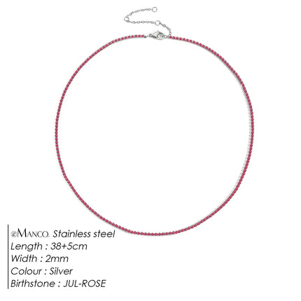 EManco Fashion Crystal High Quality Stainless Steel Gold Plated Necklace Ladies Charming Accessories Gifts Wholesale