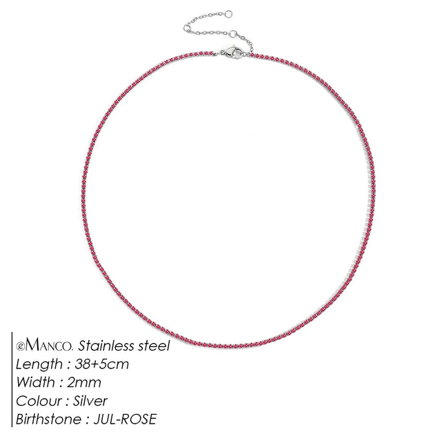 EManco Fashion Crystal High Quality Stainless Steel Gold Plated Necklace Ladies Charming Accessories Gifts Wholesale