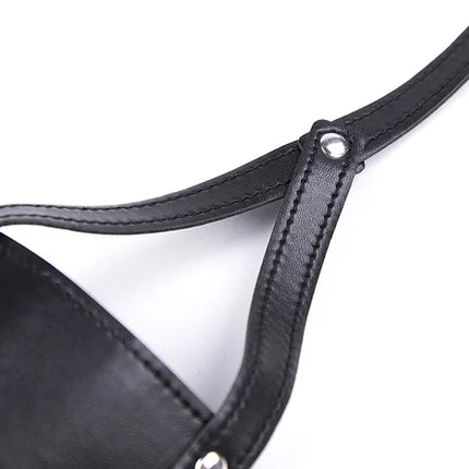 XXOO Adjustable Leather Mouth Gag Harness BDSM Bondage Slave Restraint Muzzle Gag Adult Game Sex Toy for Women Men Fetish Gear