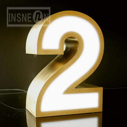 Custom 3D Metal LED Light Backlit Sign for Storefront Business Illuminated Signage Outdoor Waterproof Advertising Light Up