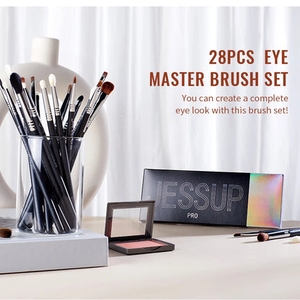 Jessup Eye Makeup Brushes Set,Professional Makeup Brush,Synthetic Eye Blending Brush Eyeshadow Brush Eyebrow Crease Shader T341