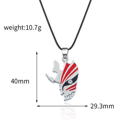 Anime Bleach Keychain Cosplay Props Kurosaki Ichigo Pendant Necklace For Women Men Backpack Charm Choker Jewelry Gifts