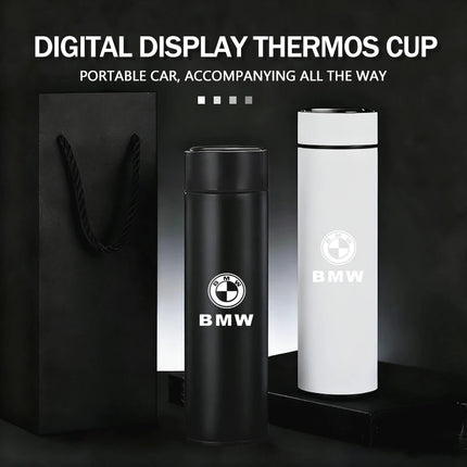 NEW Temperature Display Thermos Cup Stainless Steel Insulated Bottle For BMW Performance X1 M3 M6 F01 F02 E34 E36 E60 F10 F20