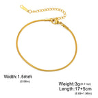 12 Round Snake Chain / 17-22 cm