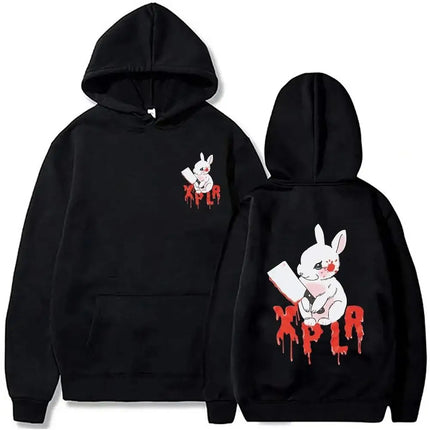Autumn hoodie Sam Xplr Merch Colby rabbit pocket hoodie men's and women's fashionable casual printed solid color warm hoodie