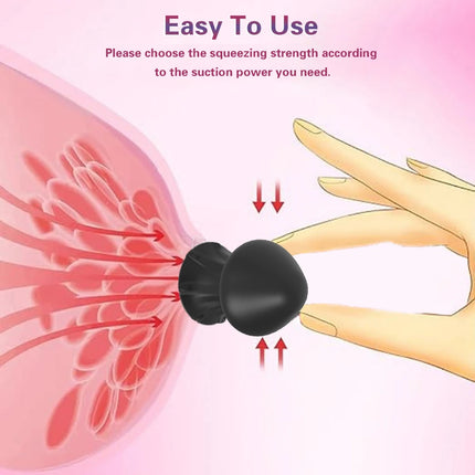 2Pcs Breast Nipple Sucker Clitoris Suction Bdsm Bondage Massager Nipple Vacuum Pump Enlarger Sex Toys for Women Adults