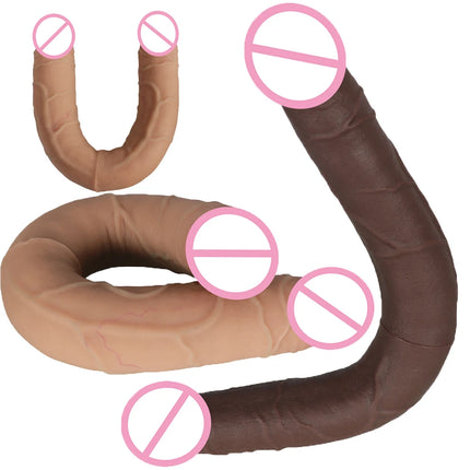 Silicone Double Headed Dildo Strap On Thick Penis Masturbator Big Cock Adult Lesbian Sex Toys Anal Dildo Vaginal Anus Stimulator