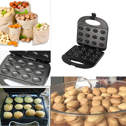 Electric Walnut Cake Maker, Non Stick Walnut Cookie Maker, Automatic Mini Nut Waffle Bread Machine, Electric cookie press Baking
