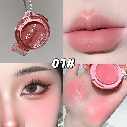 Gege Bear Multi-use Matte Blush Cream, Dual Purpose Lip and Cheek Tint, Long-lasting Single Shade Blush for All Skin Types