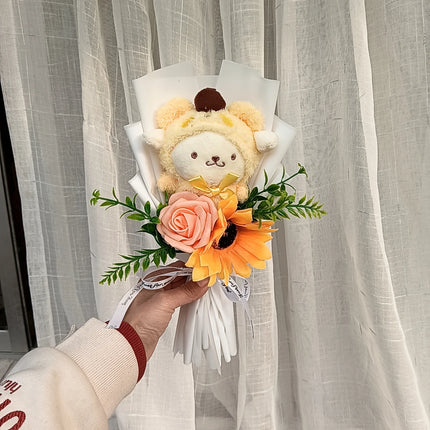 Graduation Gift Kuromi Hello Kitty Bouquet My Melody Cinnamoroll With Sunflower Christmas Valentine's Day Birthday Gift