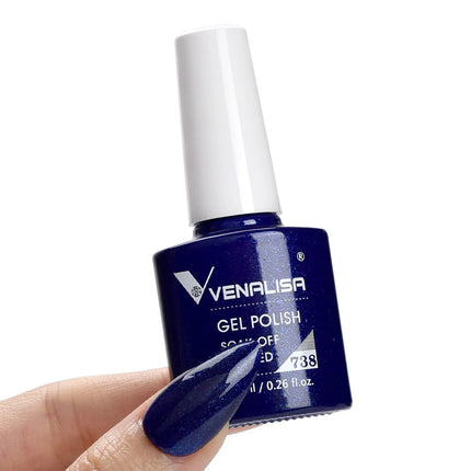 #758 Milky White Venalisa Nail Gel Polish Pearl Color Fall Nails TPO Free Long Wear Diamond Top Soak Off UV LED Gel Nail 7.5ml