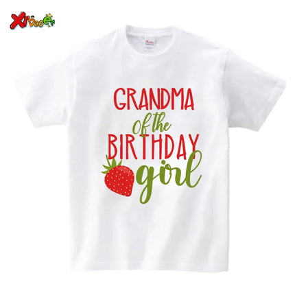 Strawberry Birthday Outfit Family Party Shirt Girl Sweet One Baby Girl First Birthday Matching Shirt 1st Party Shirt Custom Name