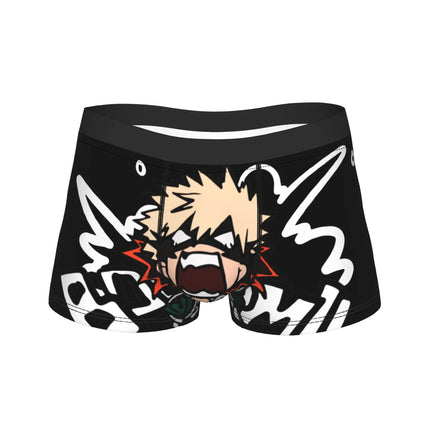 Men's My Hero Academia Anime Long Underwear Deku Bakugo Funny Boxer Briefs Shorts Panties Male Soft Underpants M-XXL