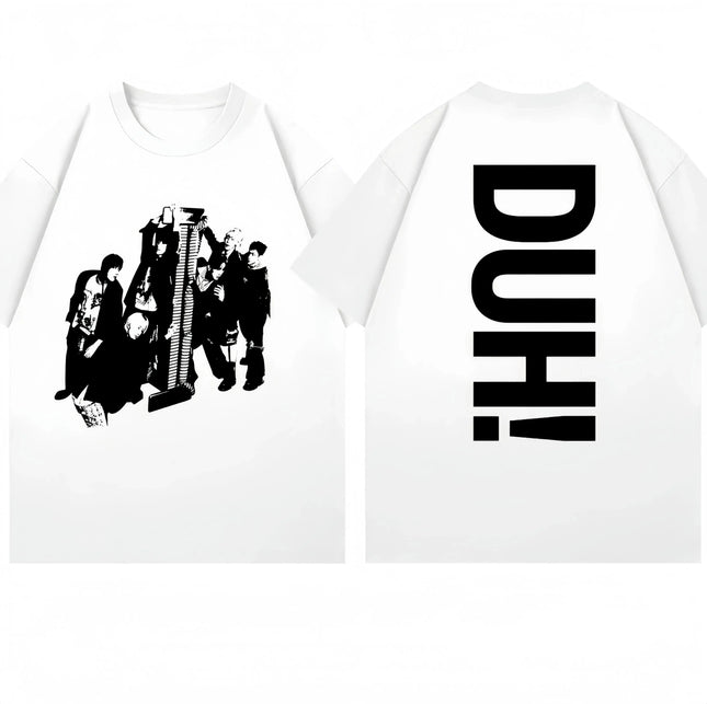 P1Harmony DUH! The Men's and Women's Oversized T-shirt in the Same Style as Those from the Eighth Album of the Debut Stage