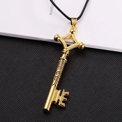 Hot Sale Attack On Titan Necklace Eren Key Shingeki No Kyojin Pendant Fashion Vintage Retro Anime Jewelry For Men Cosplay