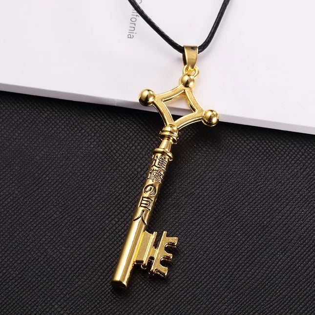 Hot Sale Attack On Titan Necklace Eren Key Shingeki No Kyojin Pendant Fashion Vintage Retro Anime Jewelry For Men Cosplay