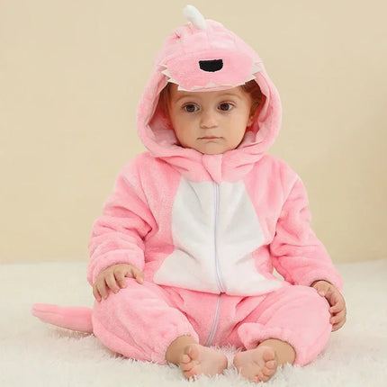 0 1 2 3 4 Years Kigurumi Pajamas for Toddler Baby Clothes Children Outfits Infant Dinosaur Unicorn Cat Robbit Cosplay Costumes