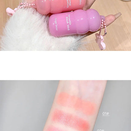 Magic Blush Stick 3-in-1 Cheek Lip Tinted Moistured Blush Stick Silky Brighten Cheek Cream Natural Cosmetics Makeup Products
