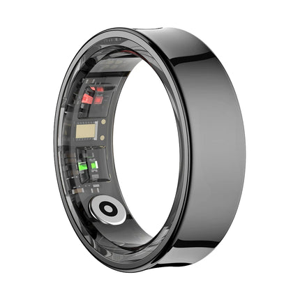 R09 Smart Ring 5ATM Waterproof Temperature Sport Health Ring Heart Rate Blood Oxygen Sleep Monitor w/ Charging Case Smartring