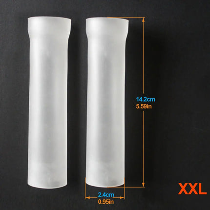 Penis Sleeves Extender Glans Cap Cover Accessories for Penis Enlargement Stretcher Pump Reusable Silicone Sleeve Various Sizes