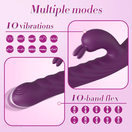 Rabbit VIbrator for Women Thrusting G-Spot Vagina Vibrator Female Masturbator Vibrating Clitoris Stimulator Sex Toy for Women