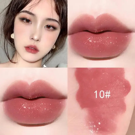 Water Light Lip Gloss Waterproof Lasting Crystal Glossy Lip Glaze Mirror Nude Liquid Lipstick Women Lips Makeup Cosmetics Tools