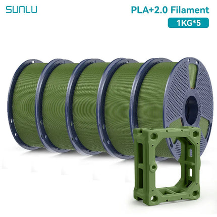 SUNLU 5KG PLA Plus 2.0 3D Printer Filament 1.75mm 1000g Spool (2.2lbs) Neatly Arranged No Knot Filament Fit Most FDM Printer