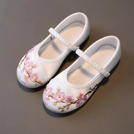 Princess Performance Traditional Chinese Hanfu Shoes Embroidered Children's Footwear Ancient Style Girls' Footwear Handmade
