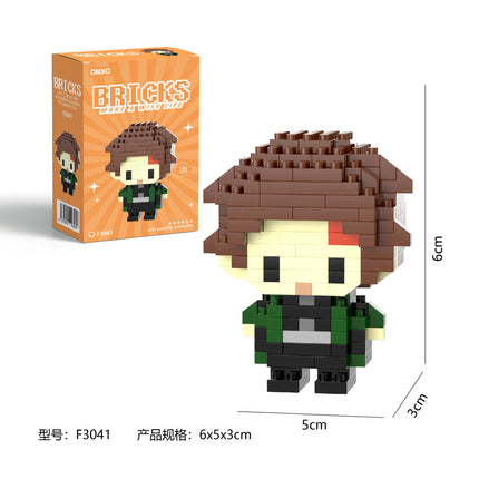 Anime Demon Slayer Rengoku Anjuro Micro Building Blocks Kimetsu No Yaibe Figure Tomioka Giyuu Bricks Kits Desktop Toys Gifts