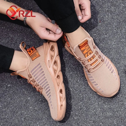YRZL Men's Comfortable Sneakers, Women's Breathable Couple Running Shoes, Mesh Tenis Sport Shoes Size 36-46 Walking Sneakers Men