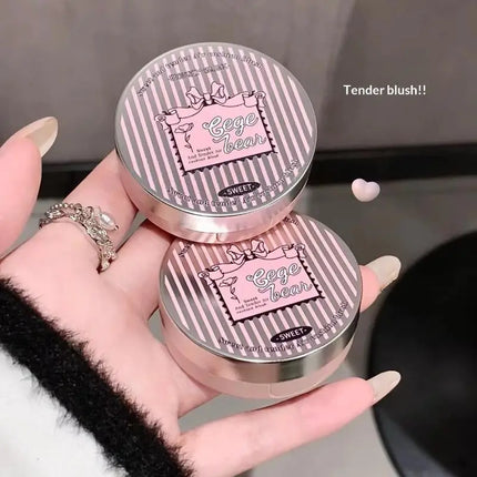 1Pc Gege Bear 3.5g Matte Cream-Textured Cushion Blush With Puff, Powder-free, Smooth Application, Create Flawless Daily Makeup