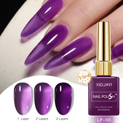 Colored Square Bottle Nail Varnish Gel 60 Colors Gloss Matte Ice-clear Nail Polish Fruit Green Nail Art Soak Off UV Gel Lacquer