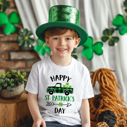 Happy St. Patrick's Day Printed Kids Shirts St. Patrick's Party Boys Girls T-shirt Holiday Child Short Sleeve Tops Summer T Shirt