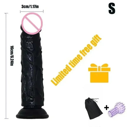 Anal Butt Plug Jelly Big Dick Soft Dildo Masturbator Realistic Soft Jelly Suction Cup Penis Adult Sex Toy for Women and Men 18+