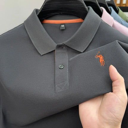 Luxury brand, 100% cotton, short sleeve polo shirt, new summer trend, Paul pony embroidery, T-shirt, business, golf, casual men's wear