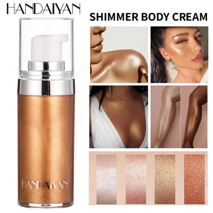 4 Colors Bronzer Spray Highlighter Face Contour Brighten Illuminator Body Shimmer Pearl White Liquid Highlight Makeup Cosmetic