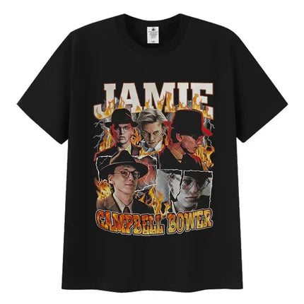 Vintage Fashion Classic Gothic Clothing Limited Actors Jamie Campbell Bower Graphic Print T-shirt Casual Cotton T-shirt Unisex
