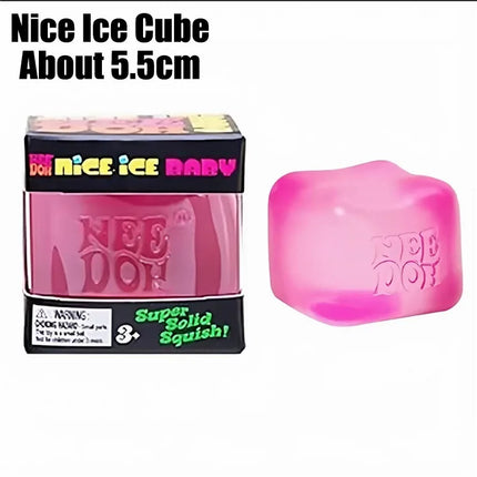 Needoh Nice Berg Giant Sensory Cube Maltose Toy 4 Pack Mini Baby Teenie Cube Squeeze Slow Rebound Stress Reliever Sensory Play