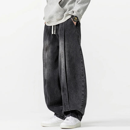 High Waist Casual Jeans Men New Arrival 2026 Spring Streetwear Harajuku Denim Pants Loose Oversized Male Harem Pant N005
