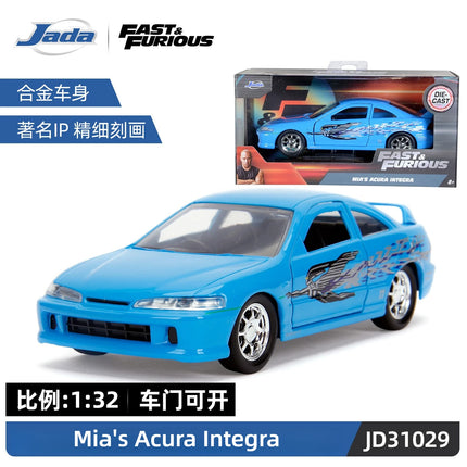 Jada Toys 1:32 Fast&Furious Alloy Car,Mitsubishi Lancer TOYATO Super Nissan Skyline GTR Jetta RX-7 Collection Gift Toys for Kids