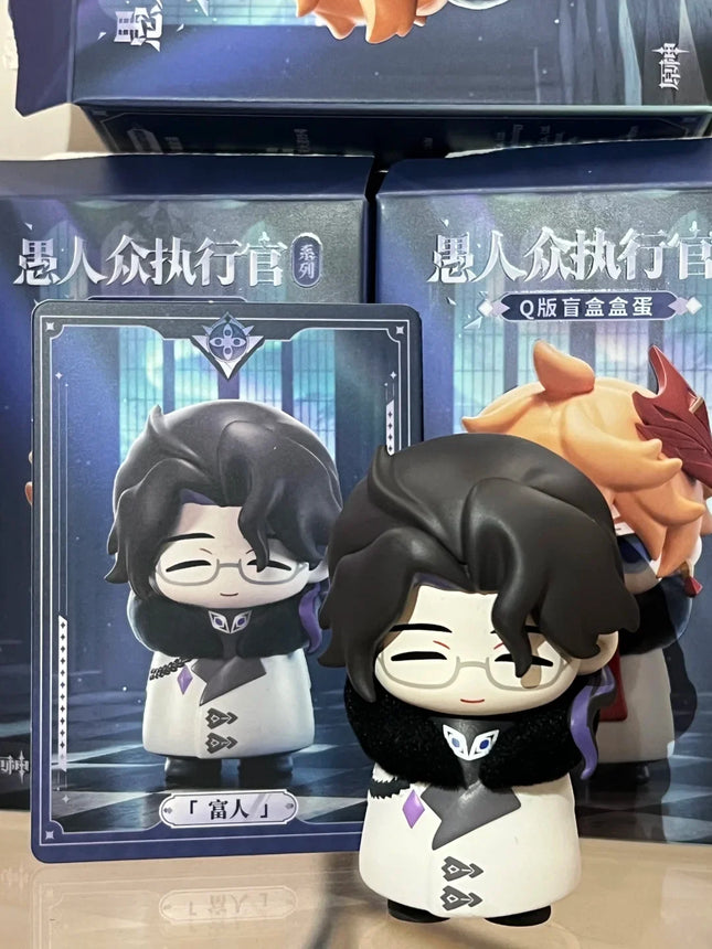 In Stock Genshin Impact Fatui Harbinger Series Blind Box Q Version Anime Figure Collection Desktop Mystery Box Surprise Toy Gifts