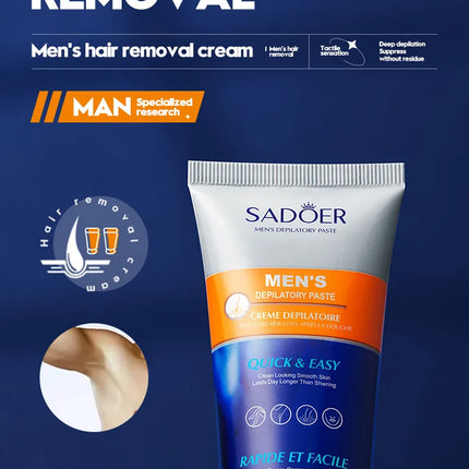 Men's Hair Removal Cream Permanent Epilator Private Area Painless Hair Remover Growth Inhibitor Spray Suitable Sensitive Skin
