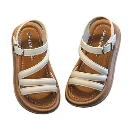Elegant Summer New Style Korean Version Princess Children's Sandals Elegant Open Toe Stylish Versatile Cute Student Sandals