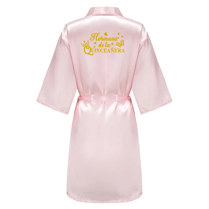 Mis Quince Años Quinceañera Robe Birthday Party Bathrobe Elegant Girls Celebration Gown for 15th Anniversary Ceremony