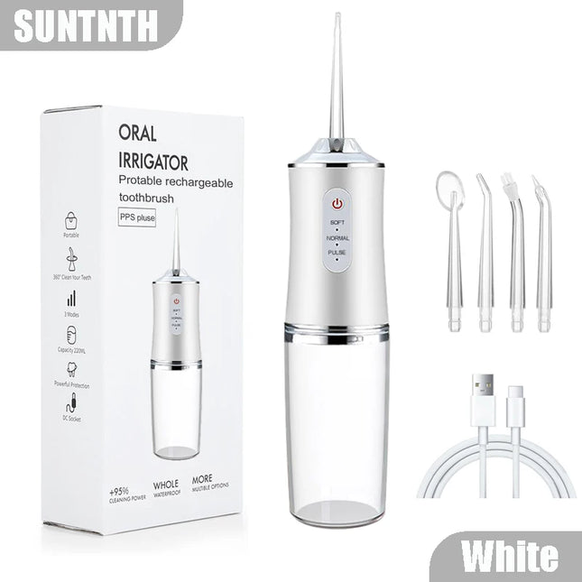 220ml Dental Irrigator Portable Oral Hygiene Electric Sonic Teeth Scaler Tooth Calculus Stains Tartar Remover Tool