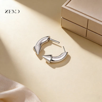 ZEMO 1 Piece 16G Horn Nose Ring Stainless Steel Threadless Septum Ring Spike Ox Horn Ear Helix Nostril Piercing Jewelry 8MM/10MM